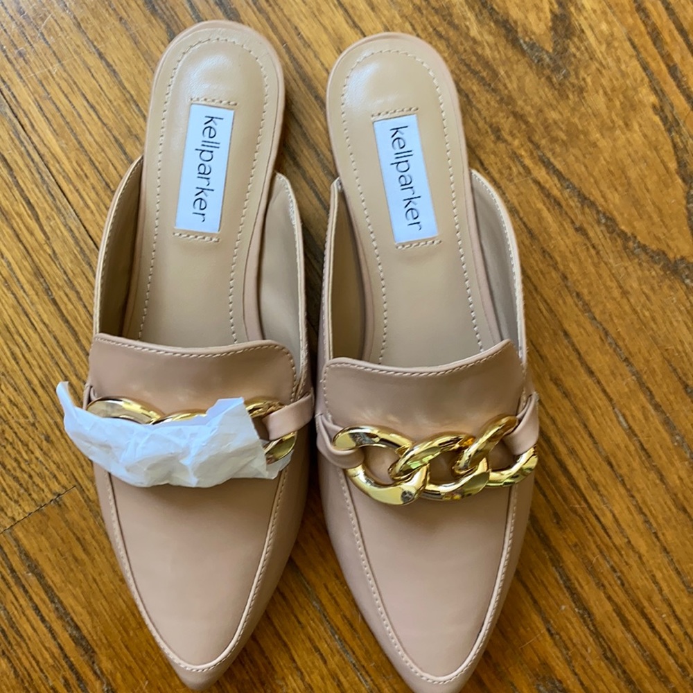 Kellparker Tan Chain Mule Size 6.5